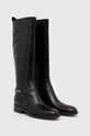 Guess kozaki skórzane BOSSY FL8BYO.LEA11.BLACK czarny AW23