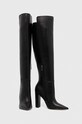 Guess bőr csizma SEVILLA FL8SEA.LEA11.BLACK fekete AW23