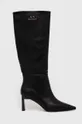 črna Elegantni škornji Armani Exchange Ženski