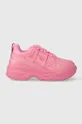 ροζ Δερμάτινα αθλητικά παπούτσια Chiara Ferragni Γυναικεία