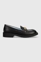 Chiara Ferragni mokasyny skórzane płaski czarny CF3244.001