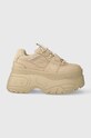 Naked Wolfe sneakersy zamszowe Sinner platforma beżowy Sinner.Oat