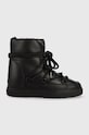 Inuikii śniegowce skórzane Full Leather Wedge sznurowanie czarny 75203.087.Black
