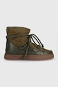Kožne cipele za snijeg Inuikii CLASSIC na vezanje zelena 75202.005.Olive