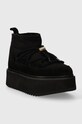 Inuikii stivali da neve in camoscio Classic Low Platform 75104.105.Black nero AW23