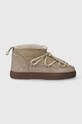 Μπότες χιονιού σουέτ Inuikii Classic Low με κορδόνια μπεζ 75202.006.Beige