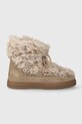 Usnjene snežke Inuikii Long Curly Prijazno od planeta bež 75202.051.Beige
