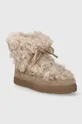 Kožne cipele za snijeg Inuikii Long Curly bež