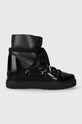 Kožené snehule Inuikii Gloss Wedge zateplené čierna 75203.007.Black
