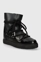 Kožené snehule Inuikii Gloss Wedge 75203.007.Black čierna AA00