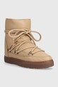 Inuikii śniegowce skórzane Full Leather Wedge 75203.087.Beige beżowy AW23