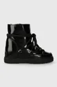 μαύρο Δερμάτινες μπότες χιονιού Inuikii Full Leather Naplack Wedge Γυναικεία