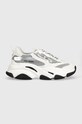 Steve Madden sneakers Possession-E finta pelle fiore argento SM19000033.04D