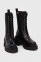 Patrizia Pepe stivali da motociclista in pelle 2Y0006.L078.K103 nero AW23