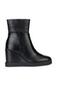 Geox cizme de piele D ELIDEA WEDGE B neizolat negru D36VQB.00043.C9999
