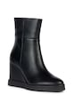 Geox cizme de piele D ELIDEA WEDGE B D36VQB.00043.C9999 negru AW23