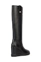 Δερμάτινες μπότες Geox D ELIDEA WEDGE C μαύρο D36VQC.00043.C9999