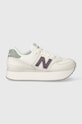 New Balance sneakers in pelle WL574ZFG platform bianco WL574ZFG