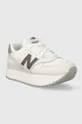 New Balance leather sneakers WL574ZFG white