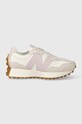 New Balance sneakers WS327OR 327 piele întoarsă alb WS327OR