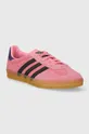 Замшеві кросівки adidas Originals Gazelle Indoor рожевий
