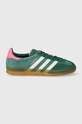 adidas Gazelle Indoor Collegiate Green Lucid Pink faux grain leather green IG5929