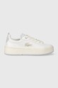 Lacoste sneakersy skórzane CARNABY PLAT 223 1 SFA imitacja skóry licowej biały 46SFA0033