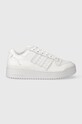 Шкіряні кросівки adidas Originals платформа білий ID6843