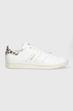 alb adidas Originals sneakers din piele Stan Smith De femei