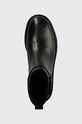 Tory Burch sztyblety skórzane DOUBLE T CHELSEA BOOT czarny 152831.004