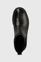 μαύρο Δερμάτινες μπότες τσέλσι Tory Burch DOUBLE T CHELSEA BOOT