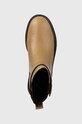 Tory Burch ghete chelsea de piele DOUBLE T CHELSEA BOOT maro 152831.200