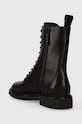 Încălțăminte Tory Burch cizme de piele DOUBLE T COMBAT BOOT 154336.006 negru