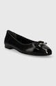 Obuwie Tory Burch baleriny skórzane CAP-TOE BALLET 154511.004 czarny