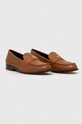 Tory Burch bőr mokaszin CLASSIC LOAFER 150907.250 barna AW23