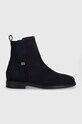 Σουέτ μπότες Tommy Hilfiger TOMMY ESSENTIALS BOOT δέρμα σαμουά σκούρο μπλε FW0FW07474