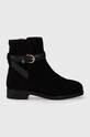 Tommy Hilfiger botki zamszowe ELEVATED ESSENT BOOT THERMO SDE skóra zamszowa czarny FW0FW07482