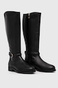 Δερμάτινες μπότες Tommy Hilfiger ELEVATED ESSENT THERMO LONGBOOT FW0FW07484 μαύρο AW23