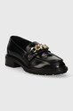 Tommy Hilfiger mocasini de piele TH CHAIN LOAFER FW0FW07517 negru AW23