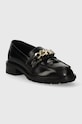 Tommy Hilfiger mocasini de piele TH CHAIN LOAFER FW0FW07517 negru AW23