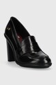 Tommy Hilfiger czółenka skórzane TOMMY ESSENTIAL LOAFER PUMP FW0FW07532 czarny AW23