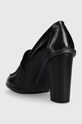 Obuwie Tommy Hilfiger czółenka skórzane TOMMY ESSENTIAL LOAFER PUMP FW0FW07532 czarny