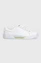 λευκό Δερμάτινα αθλητικά παπούτσια Tommy Hilfiger GOLDEN HW COURT SNEAKER Γυναικεία