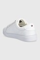 Obuwie Tommy Hilfiger sneakersy skórzane GOLDEN HW COURT SNEAKER FW0FW07560 biały
