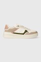 Tommy Hilfiger sneakersy skórzane ESSENTIAL BASKET SNEAKER platforma beżowy FW0FW07563