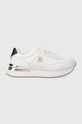 Δερμάτινα αθλητικά παπούτσια Tommy Hilfiger TH ELEVATED FEMININE RUNNER GLD πλατφόρμα λευκό FW0FW07306