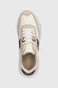Usnjene superge Tommy Hilfiger TH ELEVATED FEMININE RUNNER GLD bela FW0FW07306