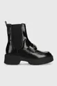 μαύρο Δερμάτινες μπότες τσέλσι Tommy Hilfiger TH HARDWARE LOAFER BOOT Γυναικεία