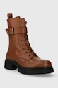 Δερμάτινα workers Tommy Hilfiger COOL FEMININE BIKERBOOT FW0FW07322 καφέ AW23