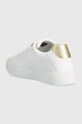Scarpe Tommy Hilfiger sneakers in pelle ELEVATED GLOBAL STRIPES SNEAKER FW0FW07446 bianco